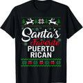 Santa'S Favorite Puerto Rican Ugly Family T-Shirts
