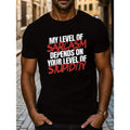 Sarcasm Print Short Sleeve Comfy Casual Breathable Tops Fitness Training Jogging Outdoor Activities Summer Made USA T-Shirts