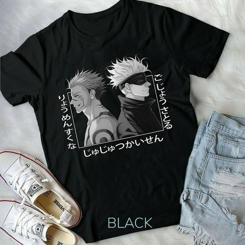 Satoru Gojo Vs Sukuna Yuji Itadori Jujutsu Kaisen Manga Anime New S 4XL T-Shirts