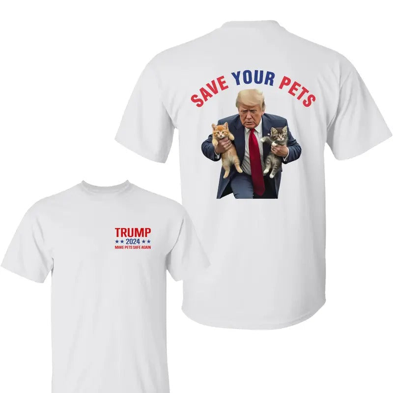 Save Your Pets Trump 2024 Shirt Trump 2024 Make Pets Safe Again Trump Shirts Theyre Eatiiing Dogs Shirt Trump Debate 2024 Shirt Presidential Election Shirt Stand Trum All Sizes Menswear Top T-Shirts