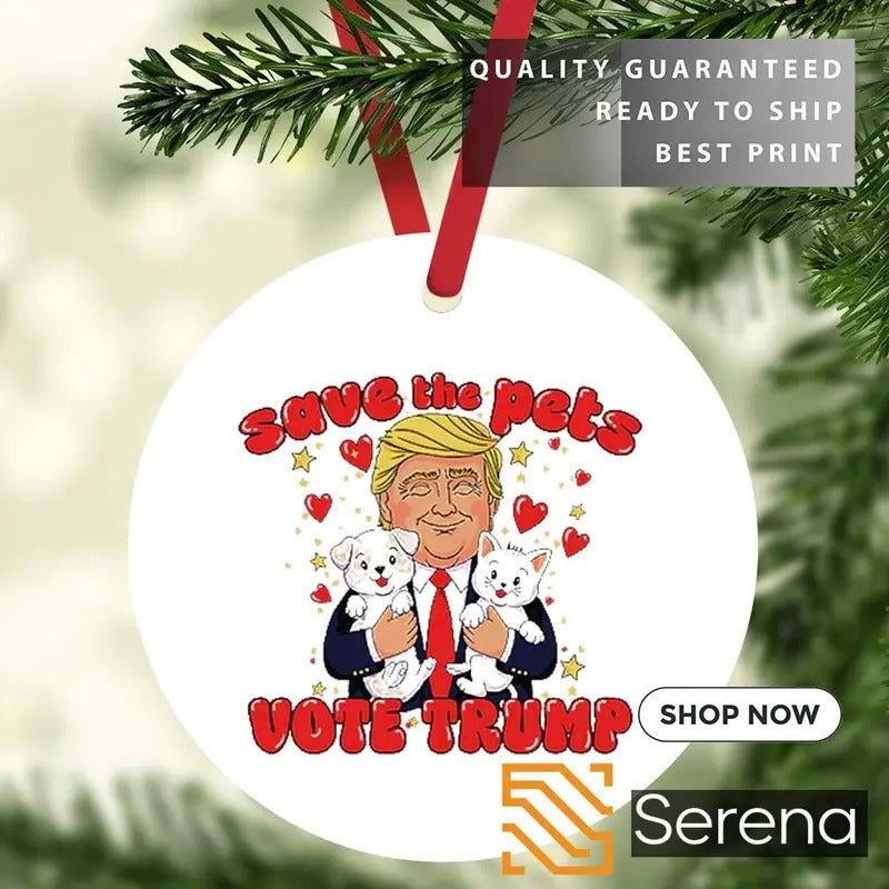 Save Pets Vote Trump Ornament T-Shirts