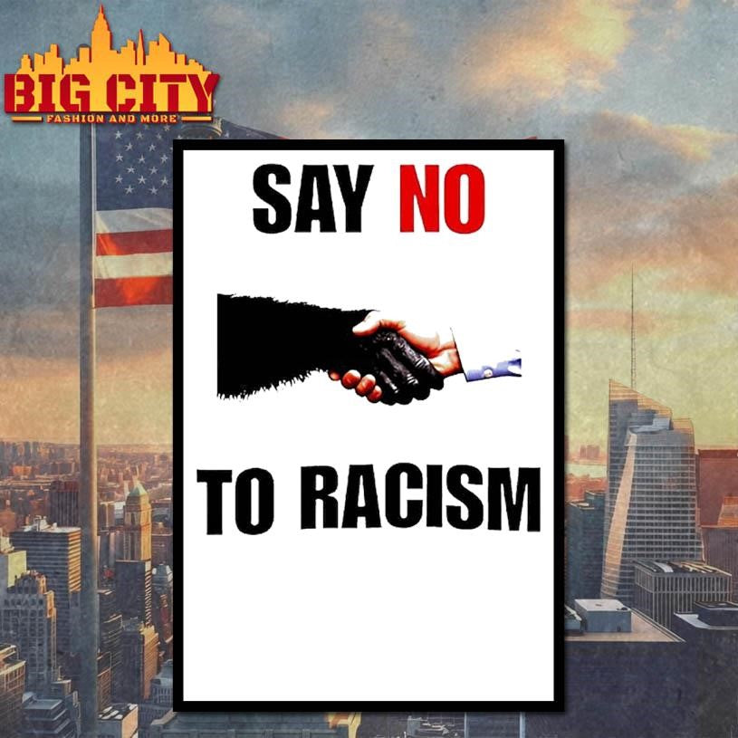 Say No To Racism Bigfoot And Human Shirt
