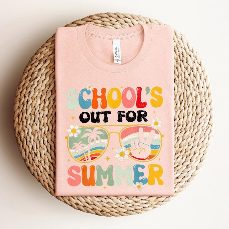 Schools Out Summer Shirt Happy Last Day School Summer End School Year Shirt Classmates Matching Shirt 8U46P T-Shirts