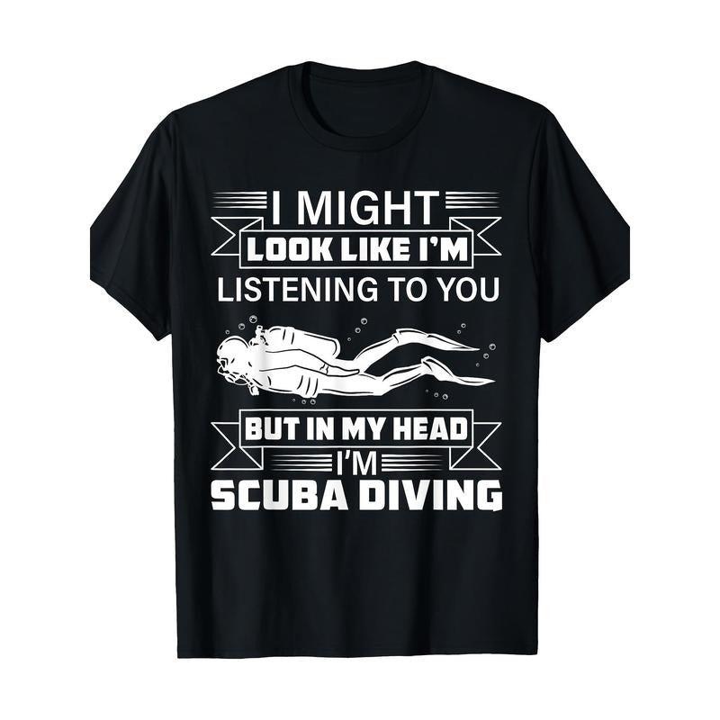 Scuba Diving Ocean Swimmer Lover Underwater Diver 100% Cotton Made USA T-Shirts