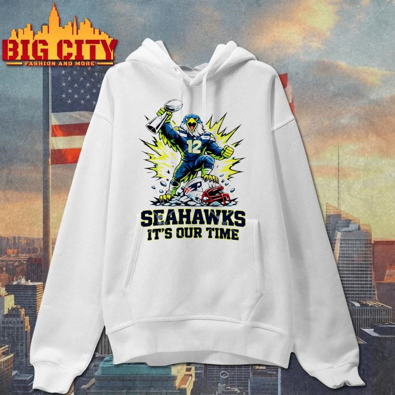 Seahawks It’s Our Time Mascot Victory Trophy Shirt