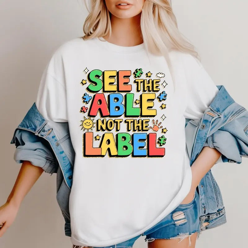 See Able Not Label DTF Transfers THIS IS NOT SHIRT T-Shirts