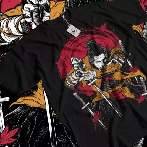 Sekiro Wolf Anime Vintage Manga Shirts Anime Love Shirt T-Shirts