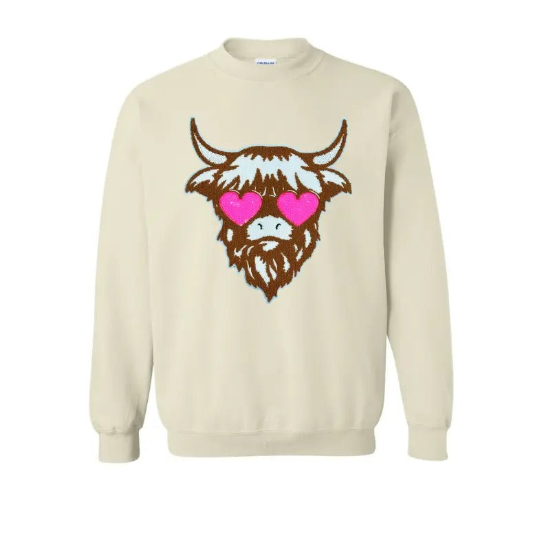 Shaggy Heifer Chenille Patch SAND T-Shirts