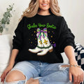 Shake Your Bootie Mardi Gras Boots Shirt Brushstroke Boots Fleur De Lis Coquette T-Shirts