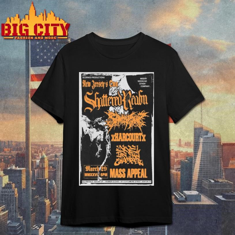 Shattered Realm Denton, TX March 29 2026 Concert Poster Shirt