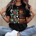 She Is Mom Shirt Mama Shirt Retro Girl Mom Christian Blessed Mom Bible Verses She Is Strong T-Shirts