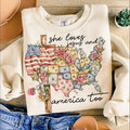 She Loves Jesus America Too 4th July Independence Day Christian 4th July Jesus Lover America Jesus T-Shirts
