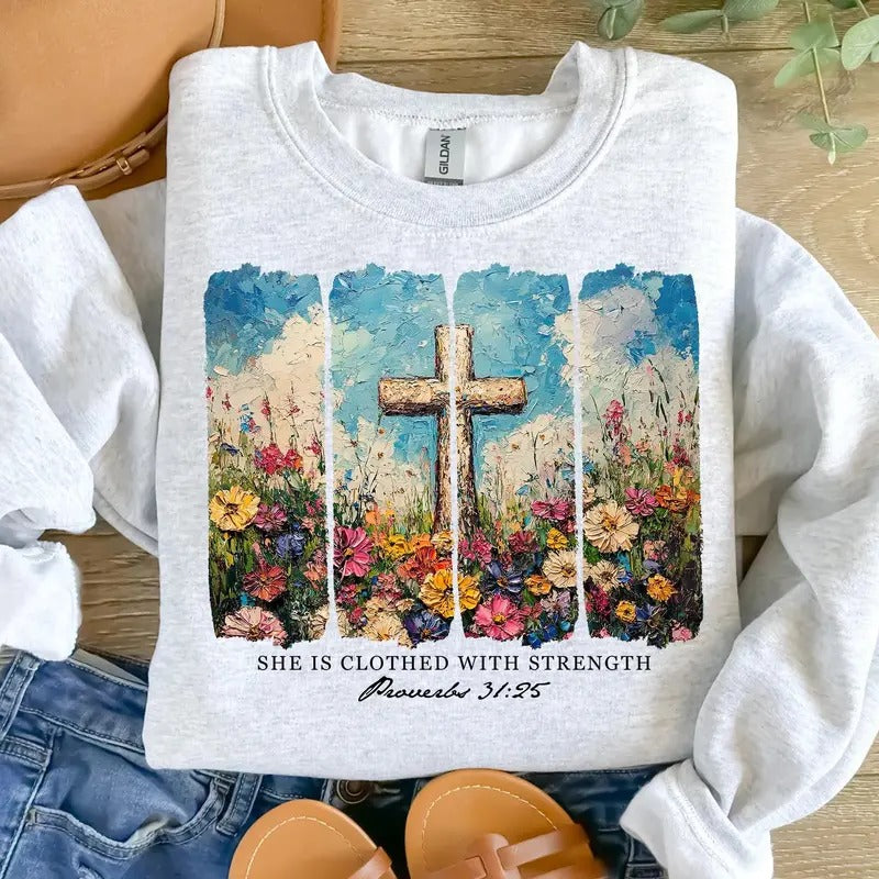 She Is Clothed Strength DTF Transfers THIS IS NOT SHIRT T-Shirts