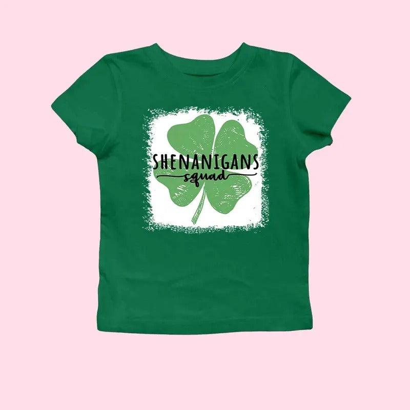 Shenanigans Squad Clover St. Patrick'S Day Baby Y2K 2000'S Streetwear T-Shirts