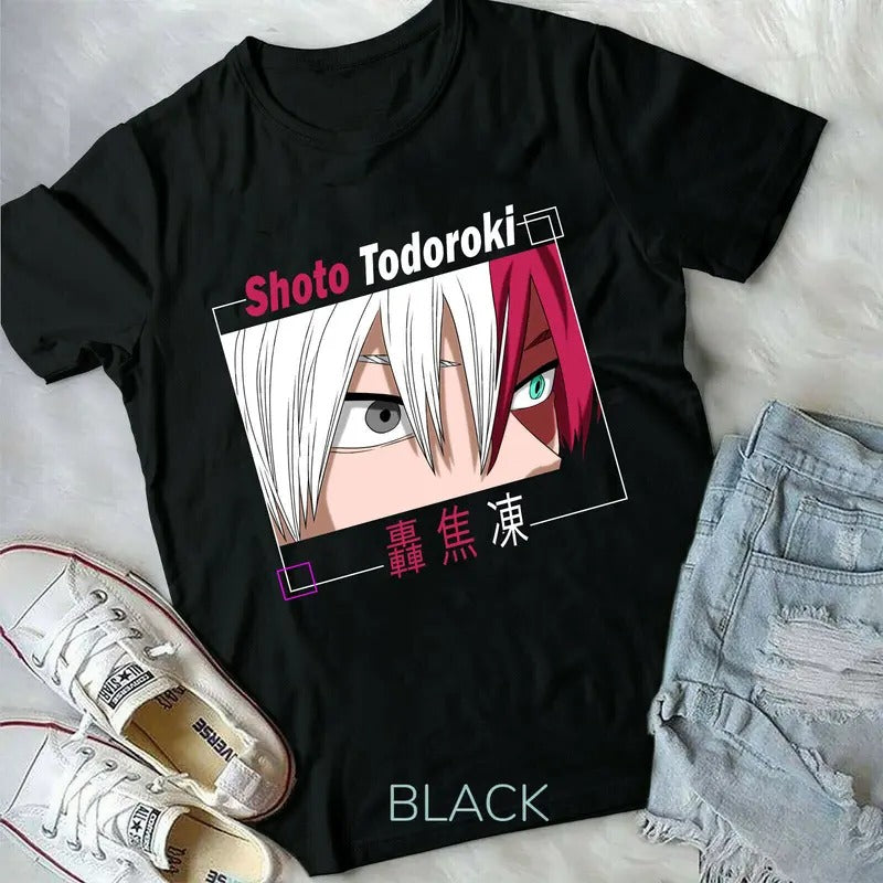 Shoto Todoroki My Hero Katsuki Bakugo Hero Vaporwave New Shirt T-Shirts