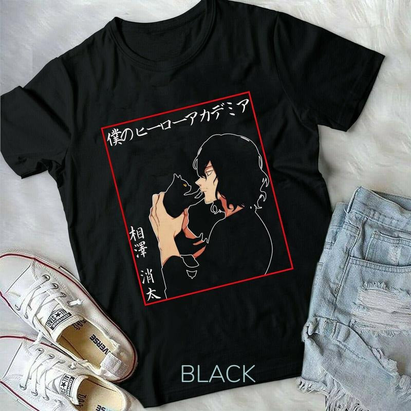 Shouta Aizawa Aizawa Cute Cat Manga BNHA Boku No Hero New S 4XL T-Shirts