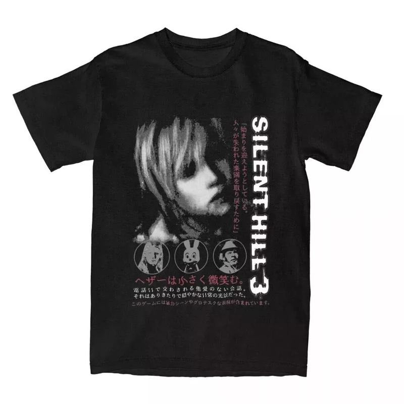 Silent Hill 3 Black Silent Hill Game T-Shirts
