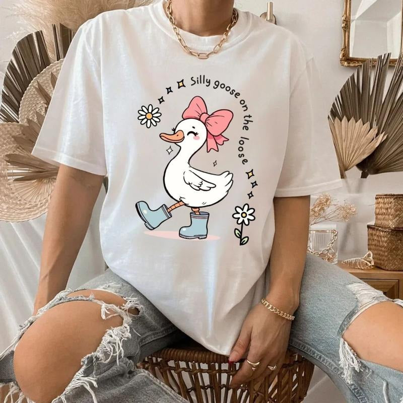 Silly Goose Loose Silly Goose Shirts Funny Shirt Cute Goose T-Shirts
