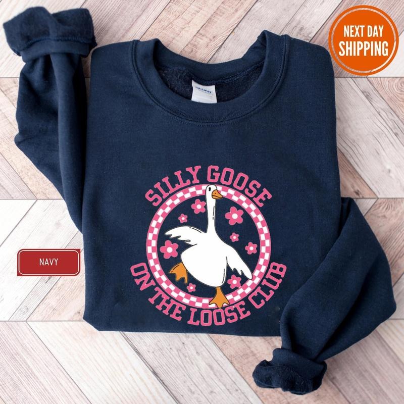 Silly Goose Silly Goose Loose Club Shirt Funny College Cute Funny Duck T-Shirts