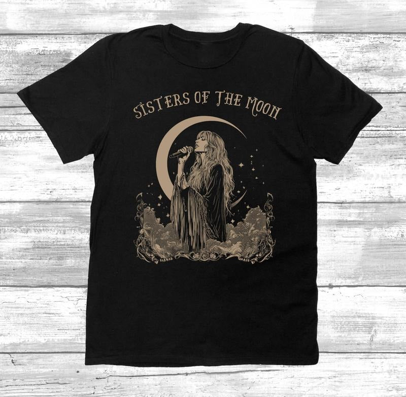 Sisters Moon Stevie Nicks Bohemian Shirt Moon Phases Music Lover Festival T-Shirts
