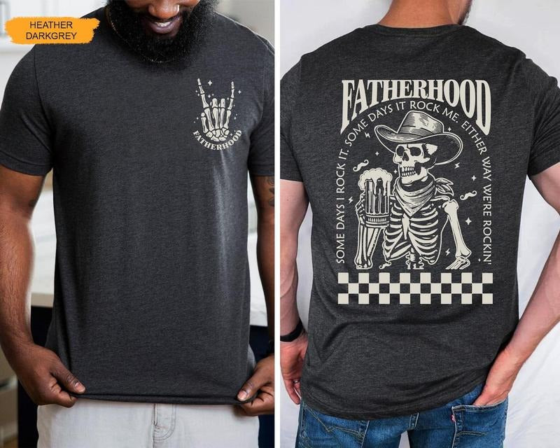 Skeleton Cool Dad Club 2 Sides Shirt Fatherhood Beer Shirt Western Cowboy Dad Shirt Shirt Funny First Time Dad New Dad Shirt T-Shirts