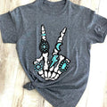 Skeleton Rings Peace Sign T-Shirts