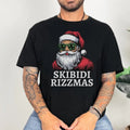 Skibidi Rizzmas Funny Rizz Santa Claus Charisma Kid Cool Softstyle Funny Xmas Shirt Cotton T-Shirts