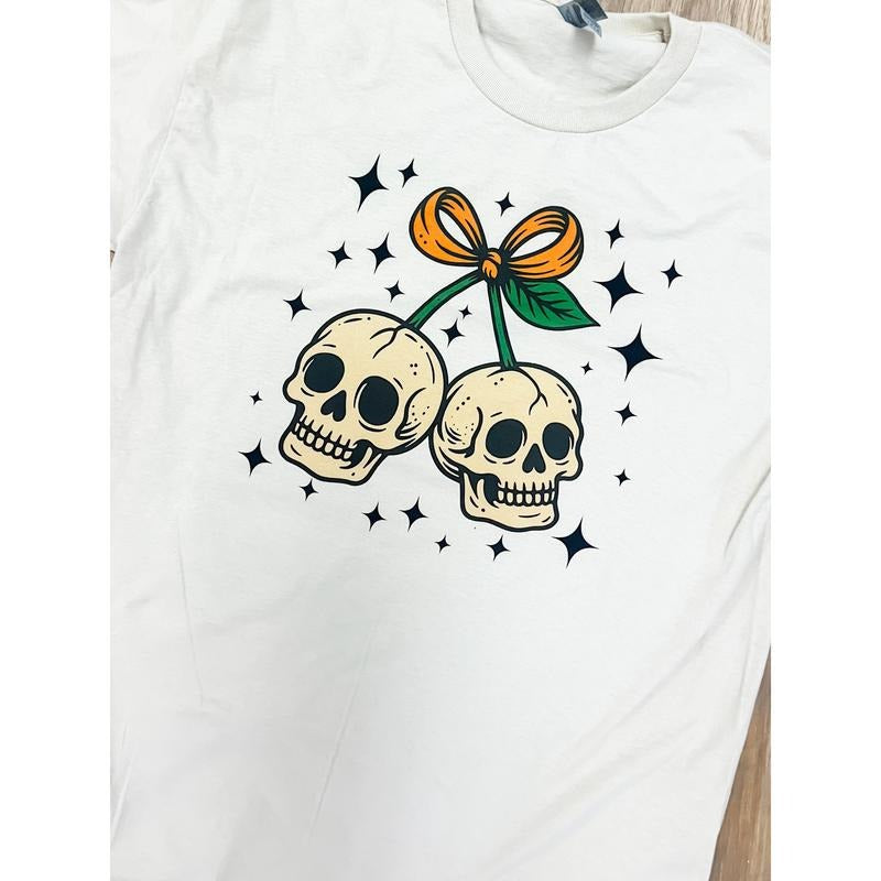 Skull Cherries Top T-Shirts