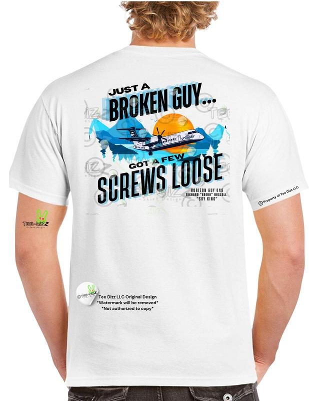 SkyKing: Broken Guy Got Few Screws Loose Mental Health Awareness T-Shirts