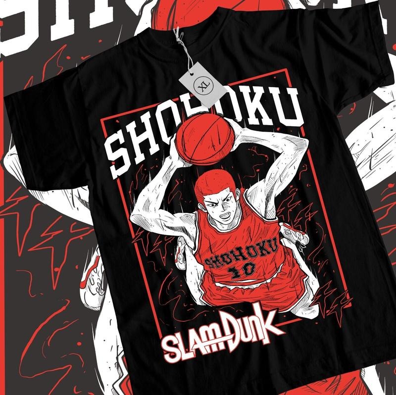 Slam Dunk S 4XL Hanamichi Basketball Anime Sport Manga Shirt S 4XL T-Shirts