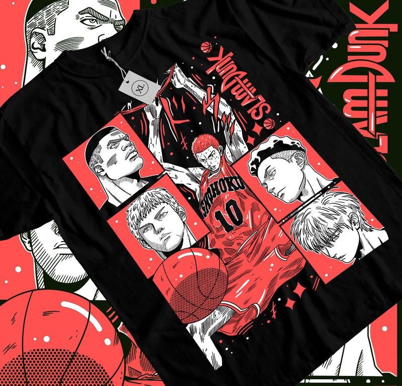 Slam Dunk S 4XL Slam Dunk Team Basketball Anime Sport Manga S 4XL T-Shirts