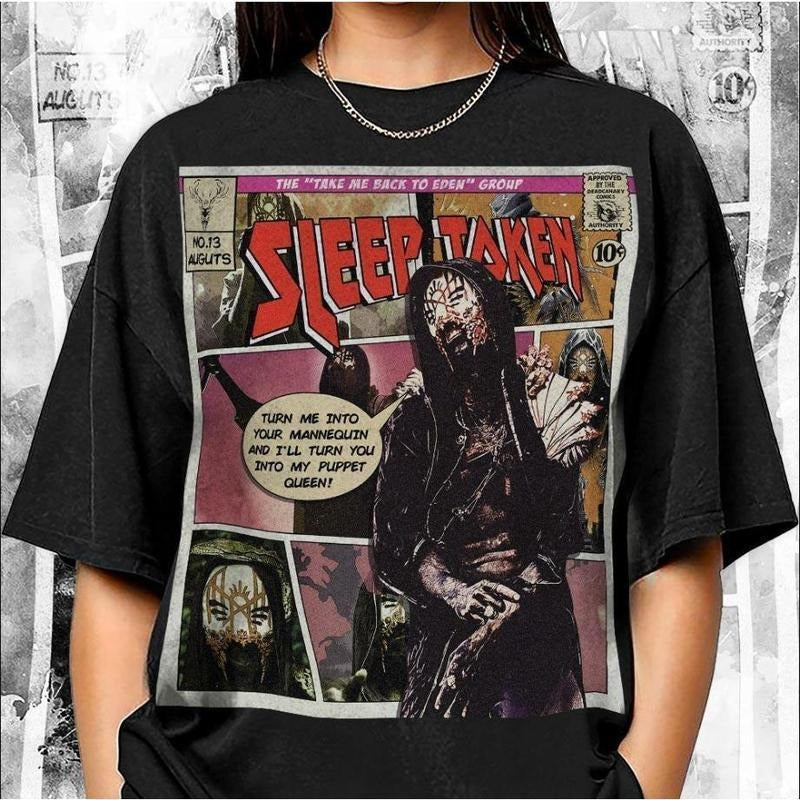 Sleep Token Comic 90s Shirt Bootleg Metal Rock Band Retro Sleep Token'S Fan 3F5G4F T-Shirts