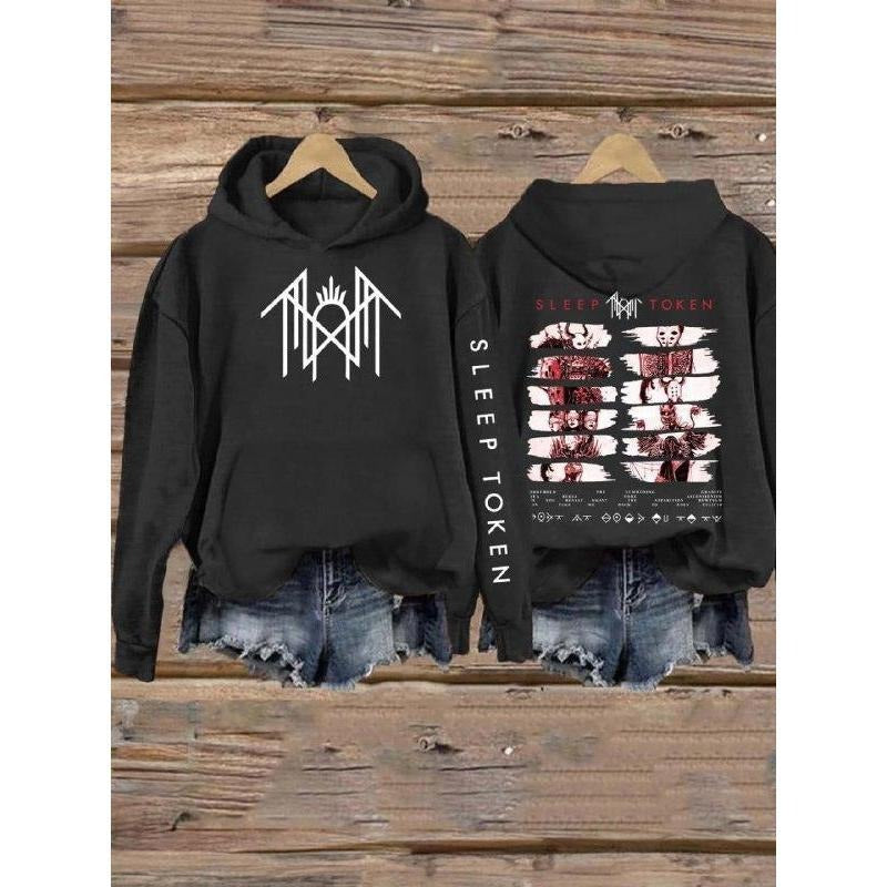 Sleep Token 2 Sides Left Sleeve Print Logo Sleep Token 2FDS T-Shirts