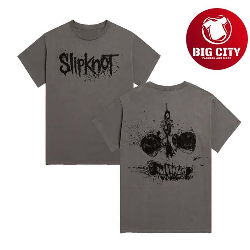 Slipknot Skull Grey Two Sided Shirt