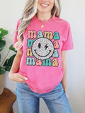 Smile Mama Shirt Cute Mom Shirt Mama Mama Mom Smile Shirt Mom Comfort Colors Best Mom Shirt Casual T-Shirts