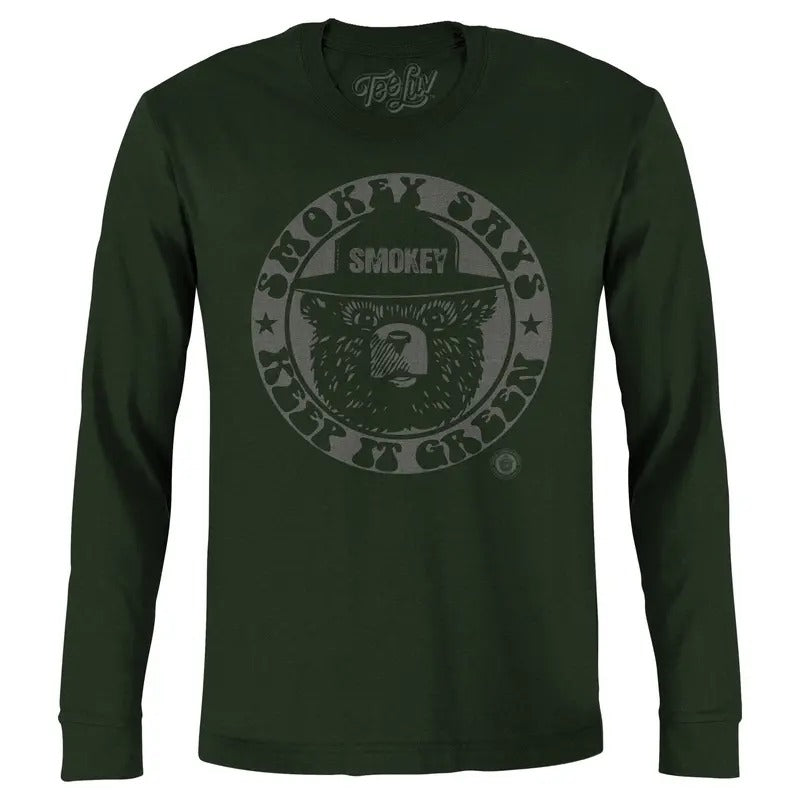 Smokey "Keep Green" Long Sleeve Green T-Shirts