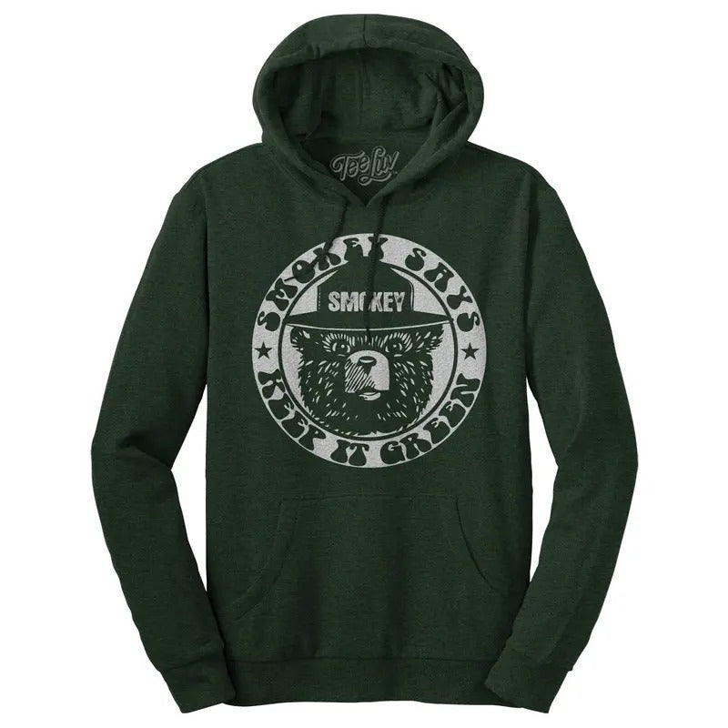 Smokey "Keep Green" Hooded Green T-Shirts