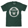 Smokey Bear Shirt Retro Mascot Forest Green T-Shirts