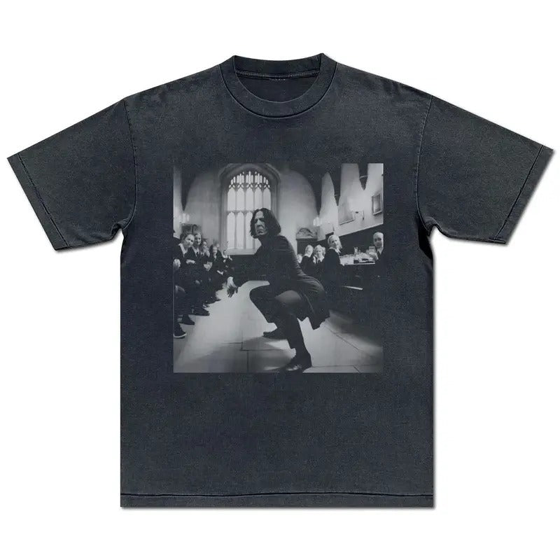 Snape Twerking Great Hall Shirt Potter Wizarding Fan Shirt Potterhead Potter Book Funny 90s Vintage T-Shirts