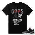 Sneaker Black Cement 3 Sneaker Match Gods Plan Black Classic Menswear T-Shirts