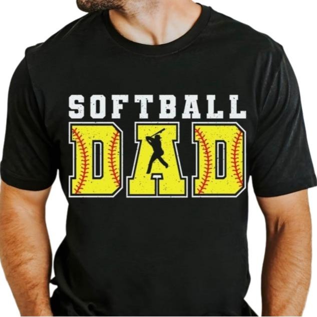 Softball Dad Shirt Softball Daddy Retro Sports Dad Softball Shirt T-Shirts
