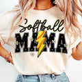 Softball Mama Varsity Softball Mama Shirt Softball Lightning T-Shirts