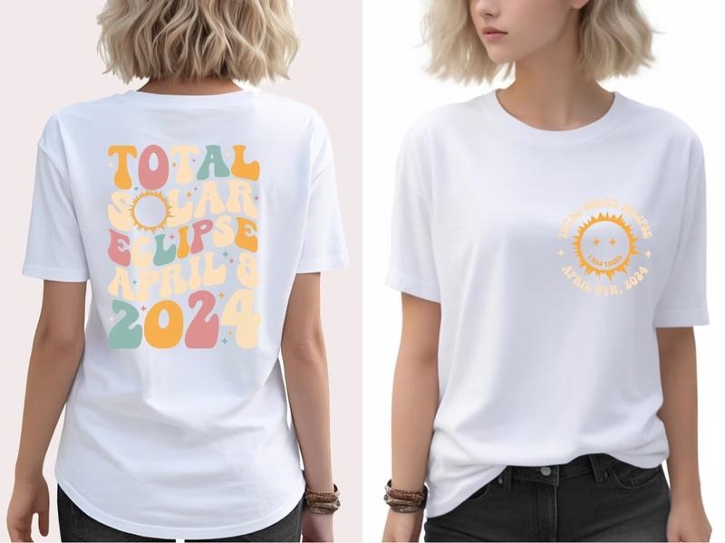 Solar Eclipse 2024 Shirt DRG Double Sided Shirt April 8th 2024 Shirt Eclipse Event 2024 Shirt DRG Celestial Shirt Eclipse Lover T-Shirts