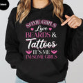 Some Love Beards & Tattoos 'S Me Funny Casual Street Fleece Fabric Perfect T-Shirts