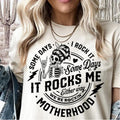 Some Days I Rock Some Days Rocks Me Svg DRG Motherhood Svg Rocking Motherhood Svg DRG Funny Motherhood Skull Svg Mom Life Svg Mom Svg Wompwompmrcomershirt T-Shirts