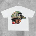 Sopula Flame Boy Stop War Print Casual Cotton T-Shirts