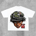 Sopula Flame Boy Stop War Print Cotton T-Shirts