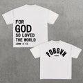 Sopula God So Loved World Print Cotton T-Shirts