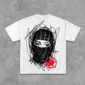 Sopula Gang Graffiti Mask Printed Cotton T-Shirts