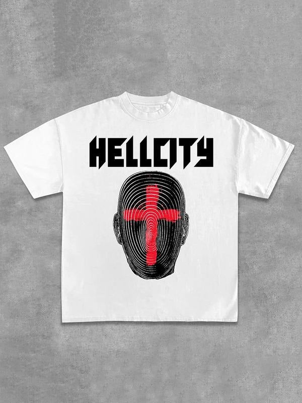 Sopula Hellcity New Printed Pattern Cotton Casual T-Shirts